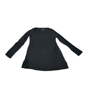 Gorgeous Jet black EUC J Jill Pima Boat Neck Tunic 100% Cotton Size Small
